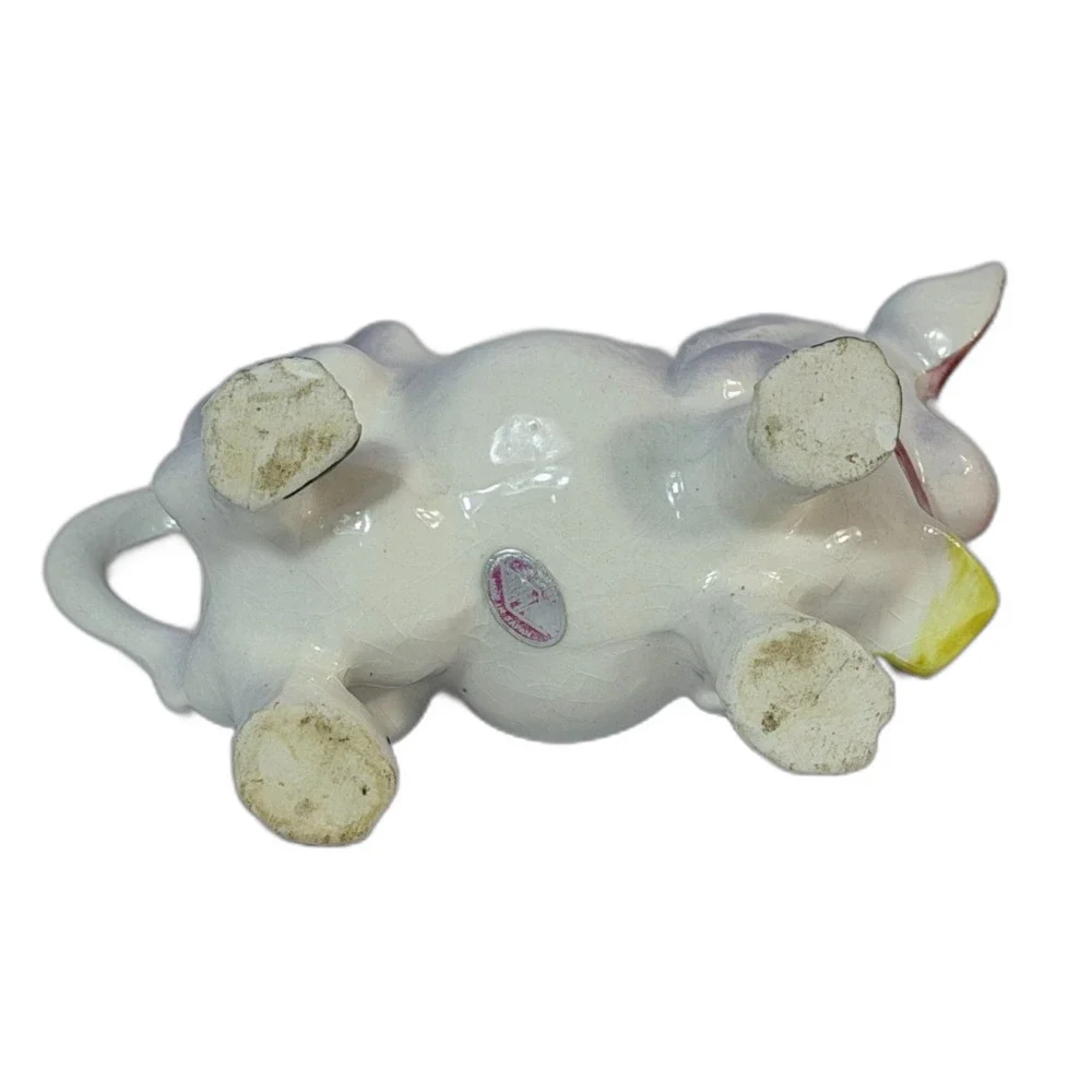 VTG Anthropomorphic Dairy Cow Planter Bell Made in Japan Farmhouse